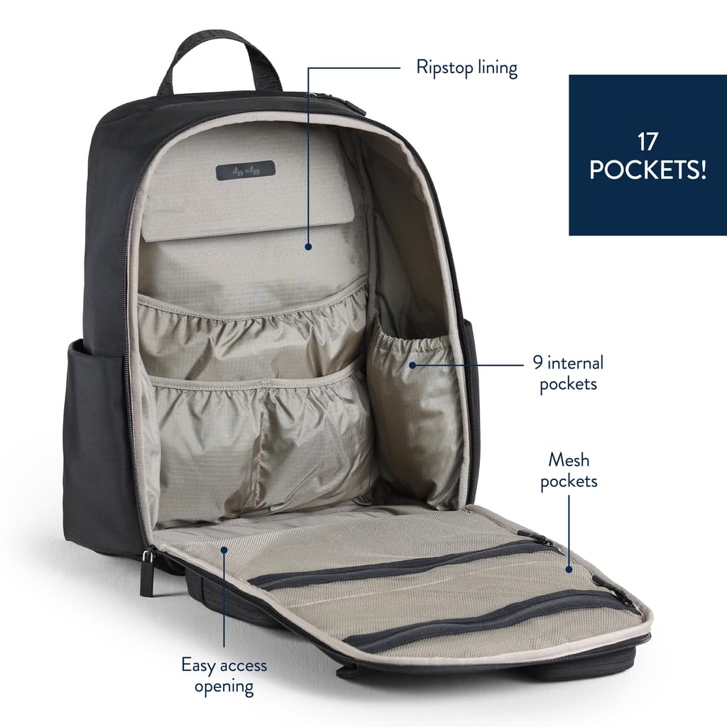 Itzy Ritzy Utility Diaper Bag Backpack 17 Pockets + Changing Pad