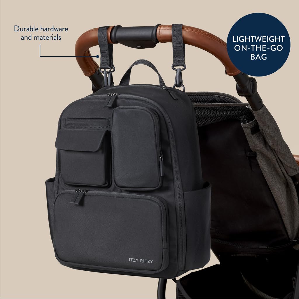 Itzy Ritzy Utility Diaper Bag Backpack 17 Pockets + Changing Pad