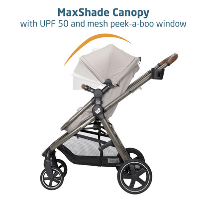 Maxi-Cosi Zelia 2 Luxe 5-in-1 Travel System | New Hope Tan