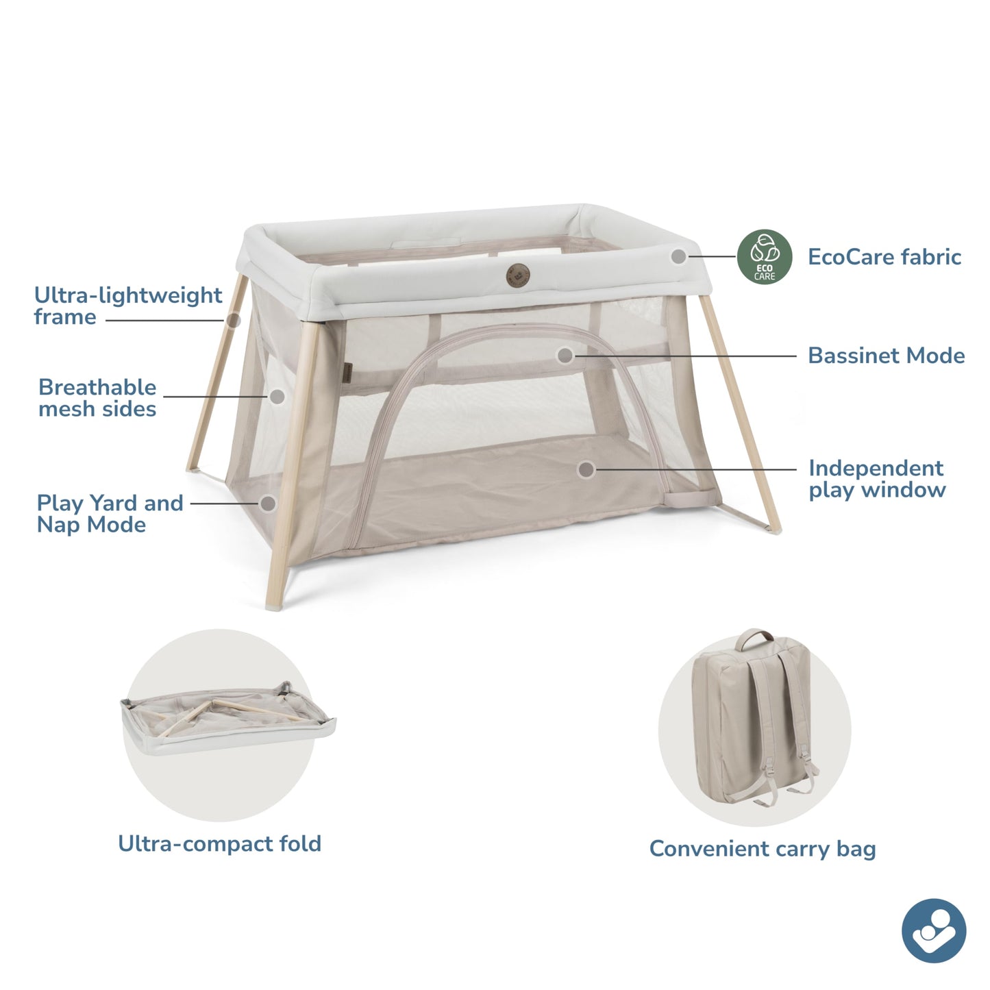 Maxi-Cosi Calao 3-in-1 Travel Playard Bassinet & Toddler Playpen