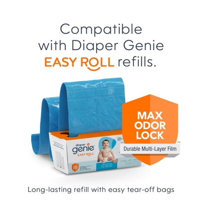 Diaper Genie Platinum Diaper Pail Gift Set with 2 Refills – White