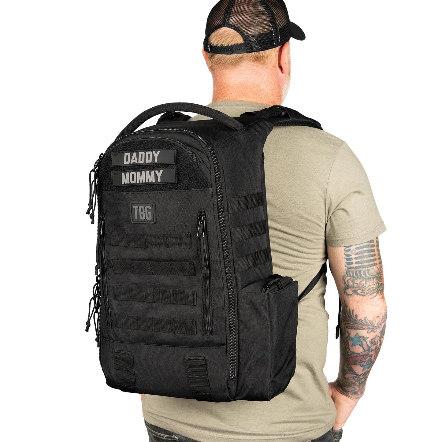 Tactical Baby Gear Daypack Tactical Diaper Bag Backpack | Black