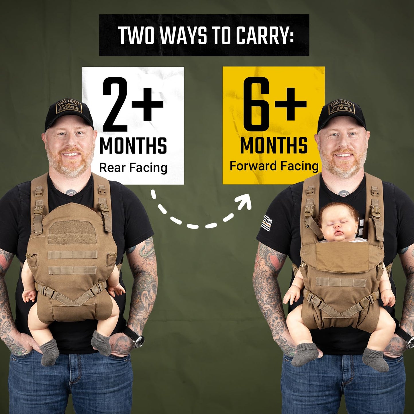 Tactical Baby Gear Tactical Baby Carrier for Dads | Black