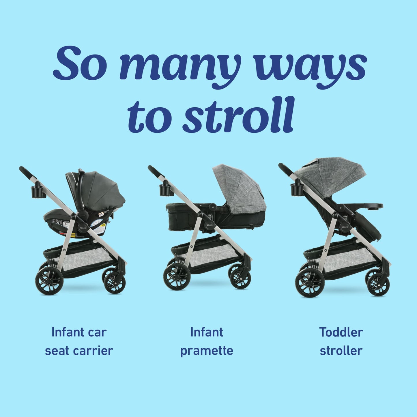 Graco Modes Pramette Travel System Stroller & SnugRide Car Seat