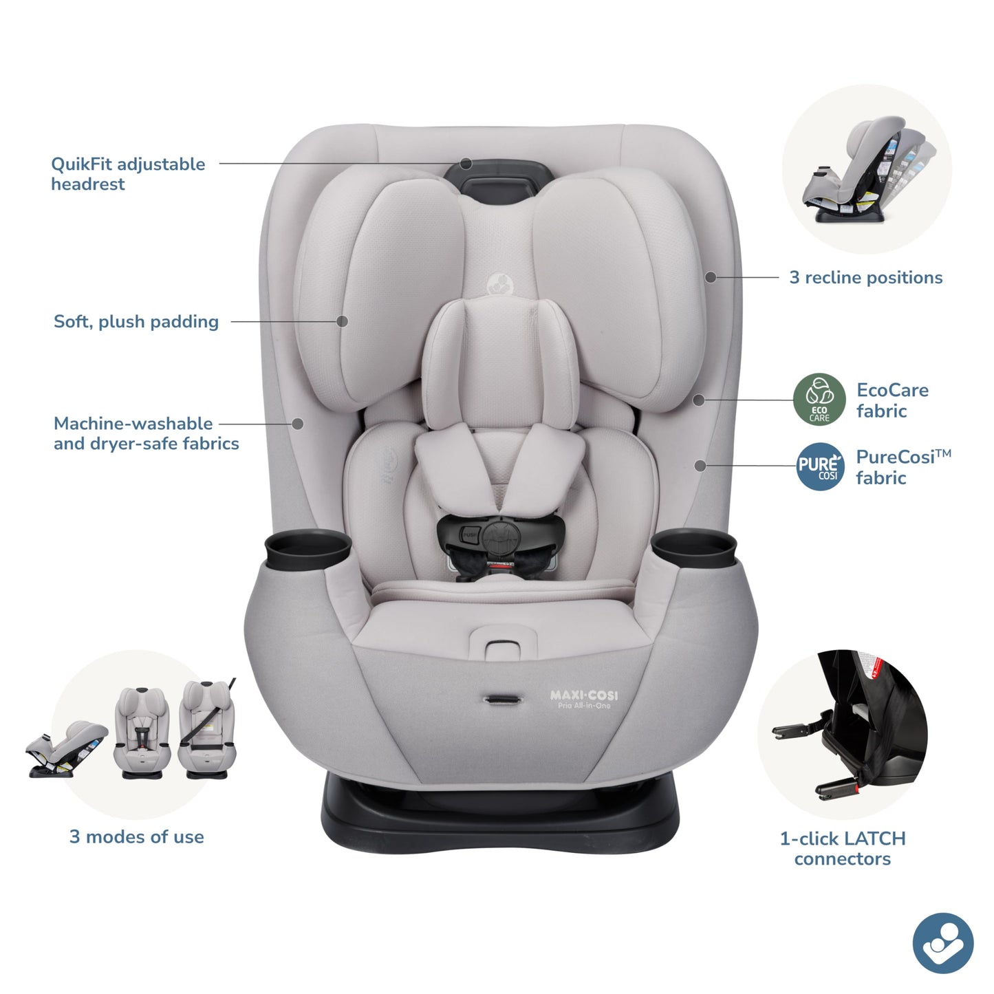 Maxi-Cosi Pria All-in-One Convertible Car Seat | SeaDrift