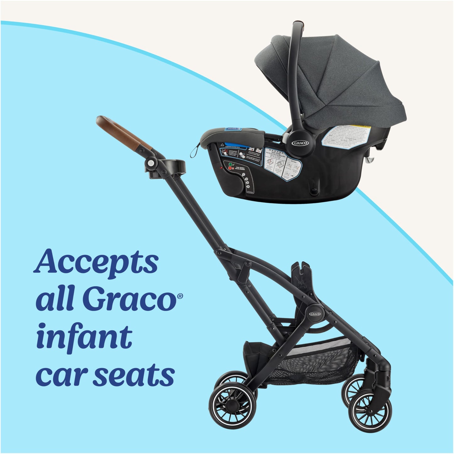Graco GoMax Lightweight Stroller Frame Accepts All Graco Car Seats