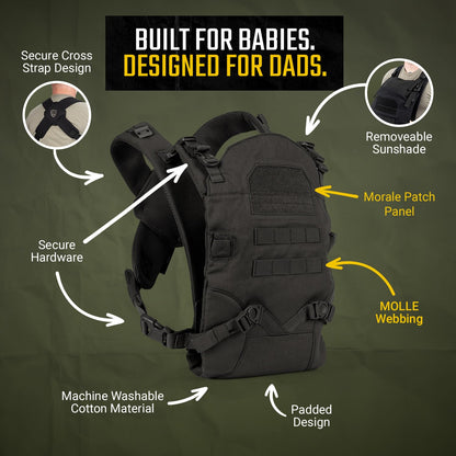 Tactical Baby Gear Tactical Baby Carrier for Dads | Black