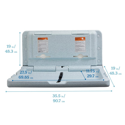 ECR4Kids Wall-Mounted Baby Changing Station – Grey Speckled