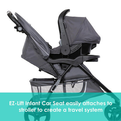 Baby Trend EZ Ride Travel System with Infant Car Seat – Dash Grey