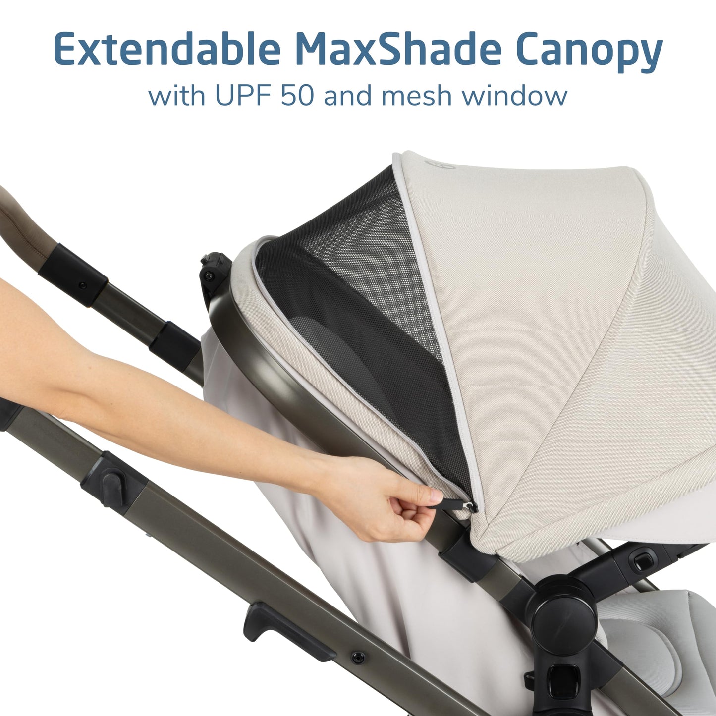 Maxi-Cosi Zelia Pro 5-in-1 Travel System & Stroller | Classic Oat