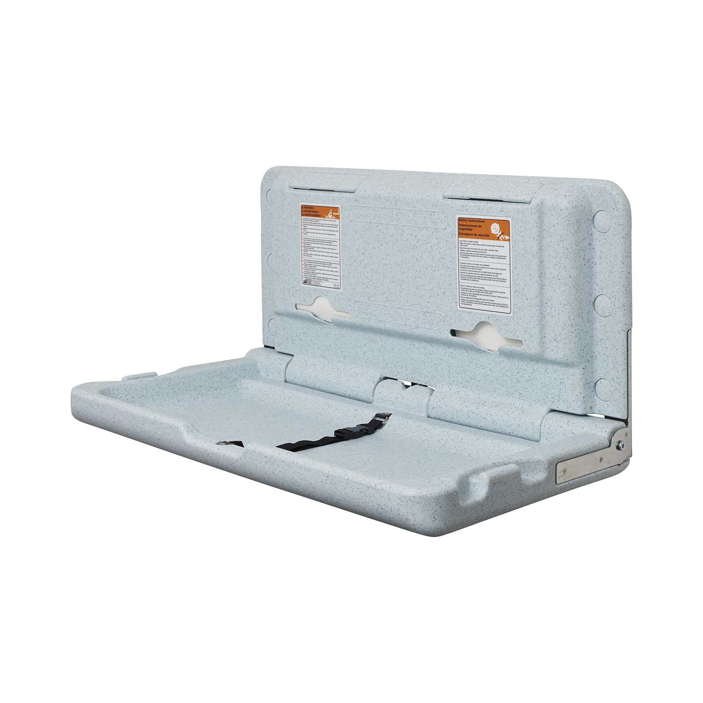 ECR4Kids Wall-Mounted Baby Changing Station – Grey Speckled