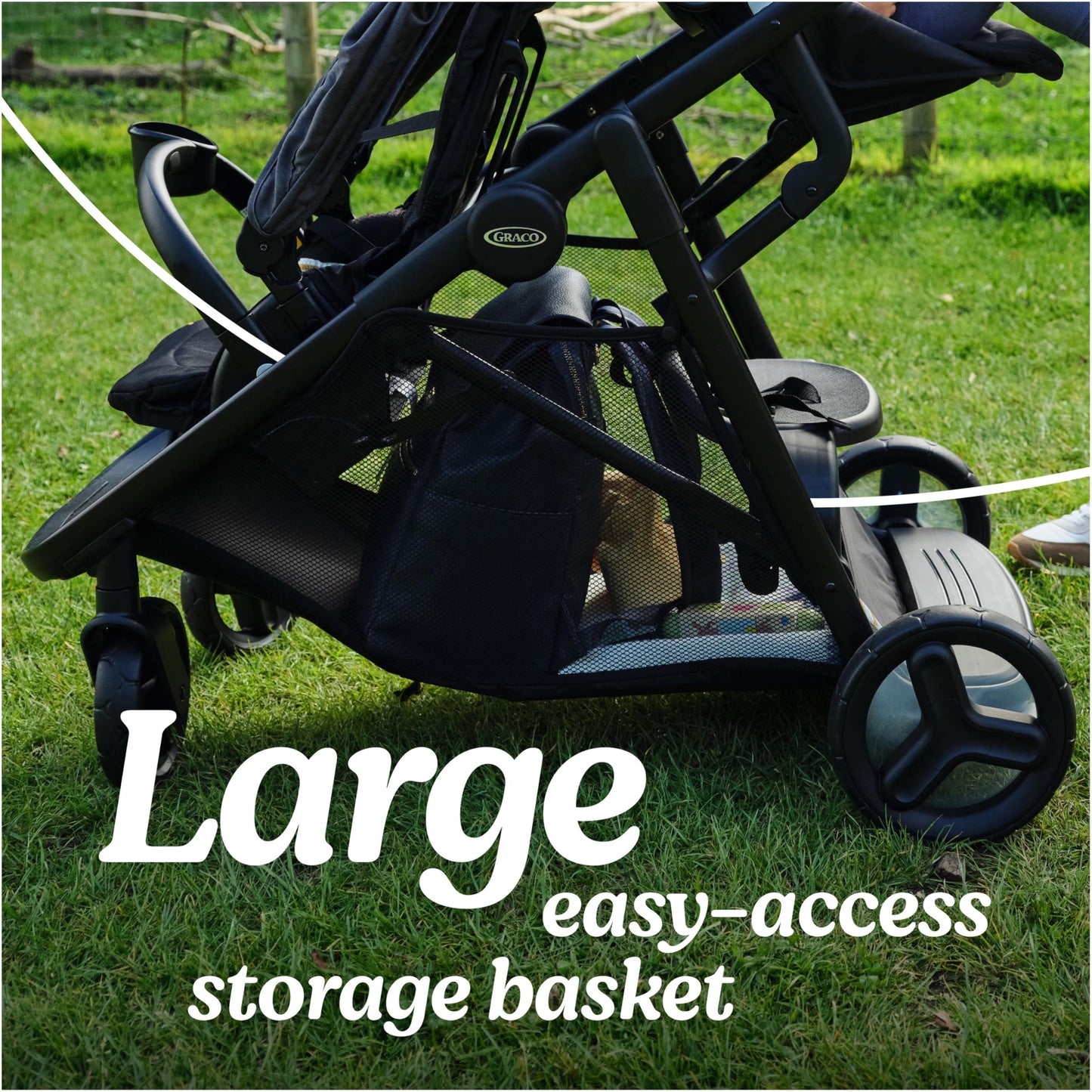 Graco Ready2Grow 2.0 Double Stroller for Twins & Siblings, Rafa