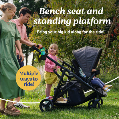 Graco Ready2Grow 2.0 Double Stroller for Twins & Siblings, Rafa
